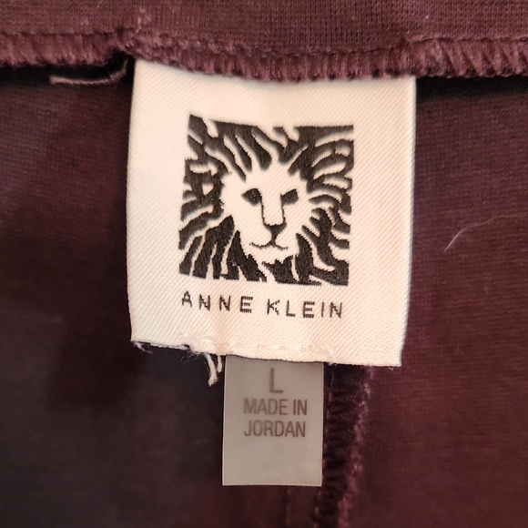 Anne Klein Brown Pull-On Ankle Pants - Picture 2 of 7